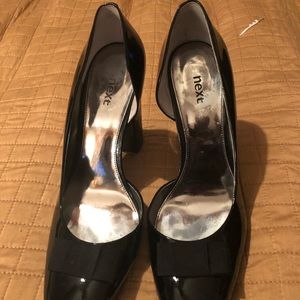 Size 9 Black patent Leather Heels.